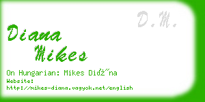 diana mikes business card